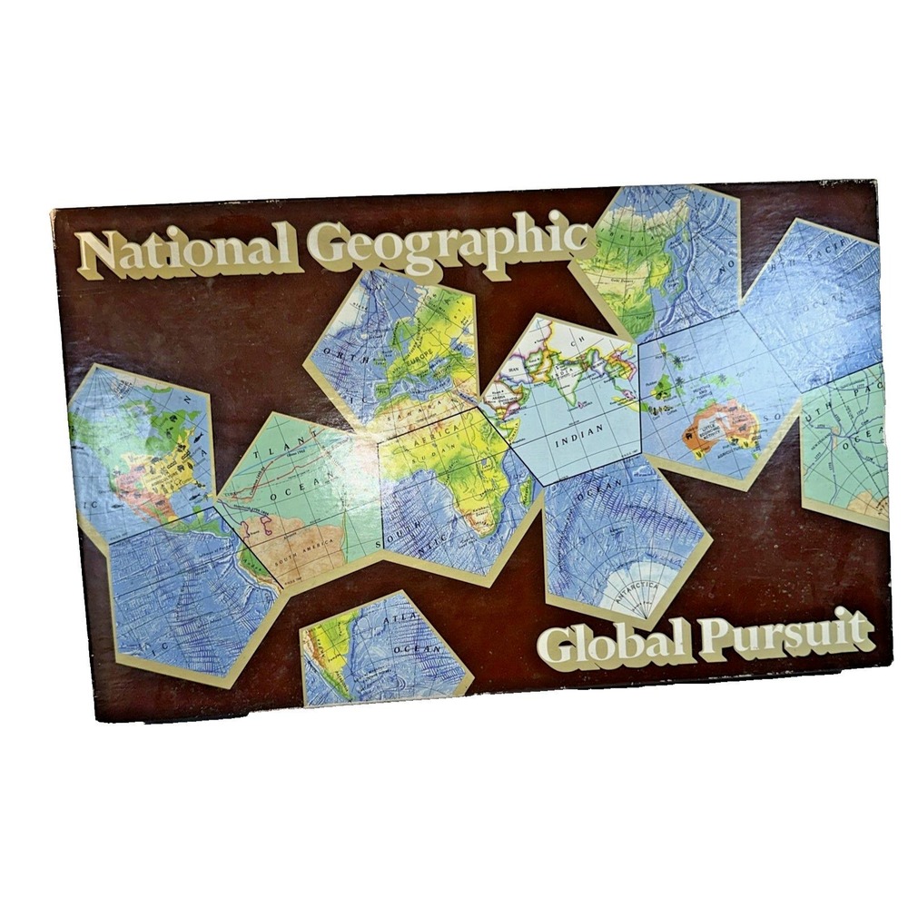 Vintage 1987 National Geographic Global Pursuit Family Educational Game Complete